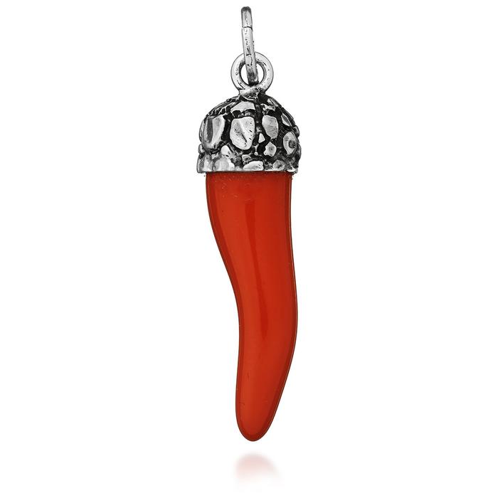 Charm Corno Rosso Croco
