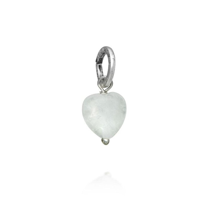 Rock Crystal Heart Charm