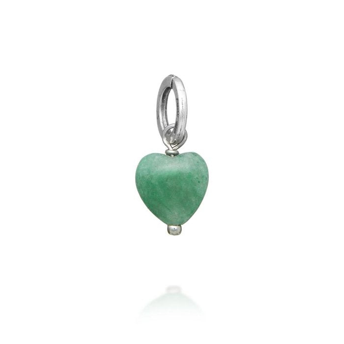 Green Aventurine Heart Charm
