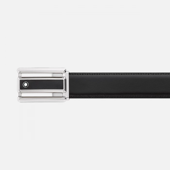 Cintura reversibile in pelle nera/marrone 30 mm