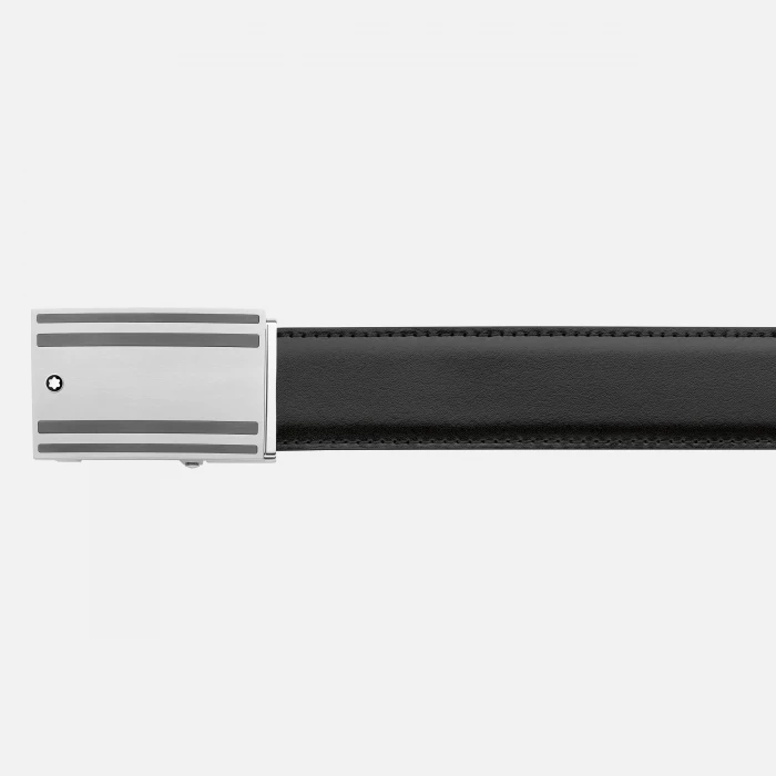 Cintura reversibile in pelle nera/marrone 30 mm
