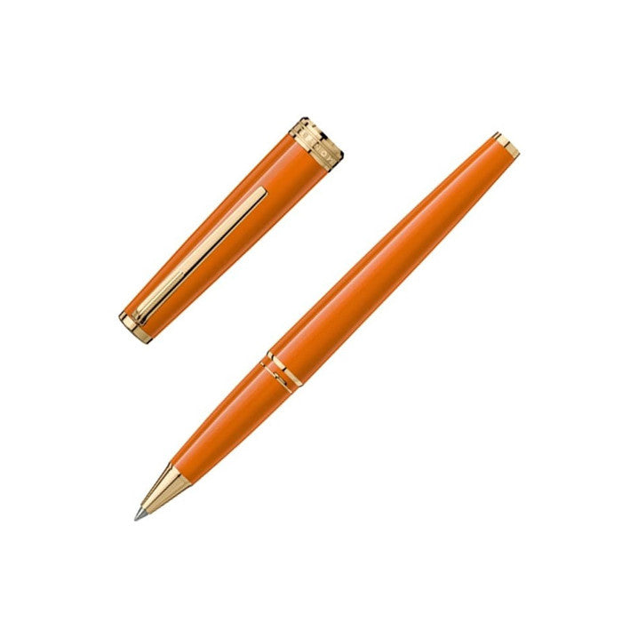 Montblanc / Pix / Penna Roller Arancione Finiture Dorate