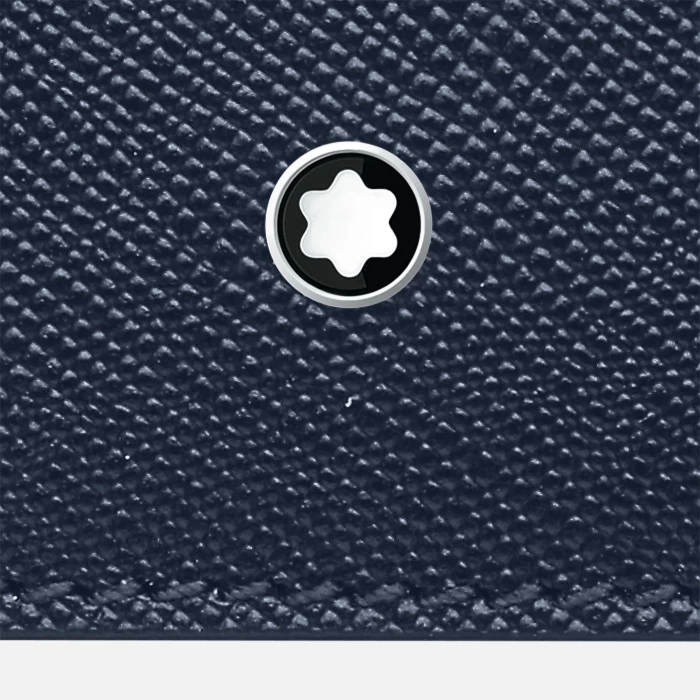 Porta carte di credito tascabile blu 5 scomparti Montblanc Sartorial