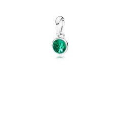 Pendente goccia di maggio cristallo verde royal