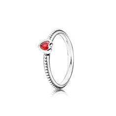 Anello cuore rosso