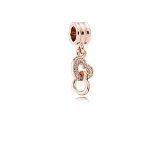 Charm pendente Cuori intrecciati