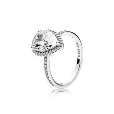 Anello Punto Luce a goccia scintillante