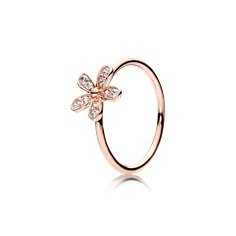 Anello rosè margherita luminosa