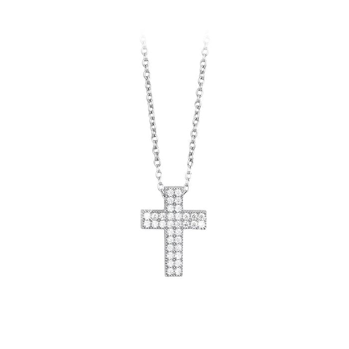 Girocollo pendente croce strass