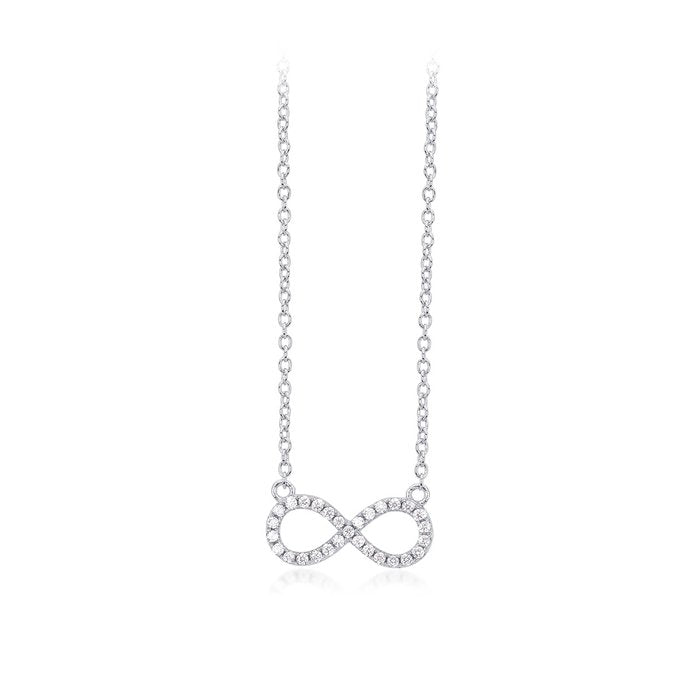 Collier ras du cou avec pendentif en strass Infinity