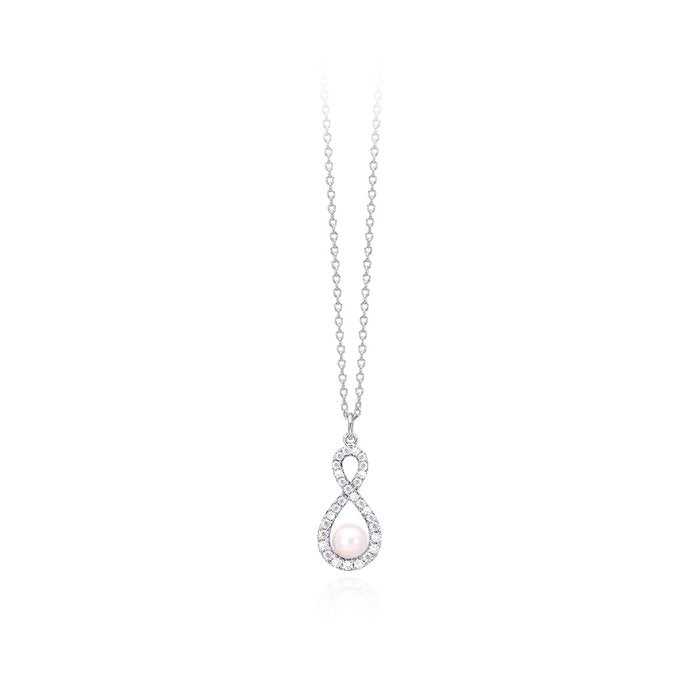 Collier ras du cou avec pendentif infini perle