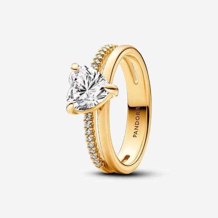 Anello Doppia Fascia con Cuore