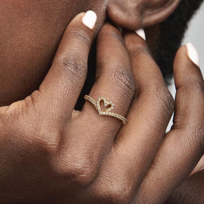 Anello Cuore Desiderio Scintillante