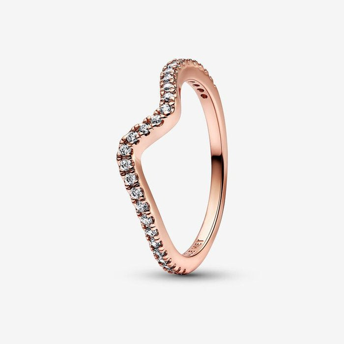 Anello Onda Pietre Luminose