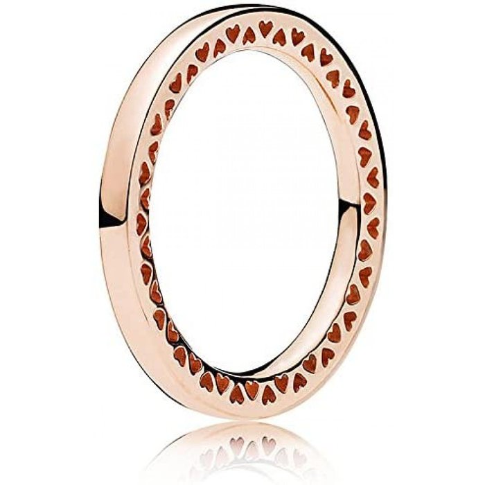 Anello rosè cuori radiosi