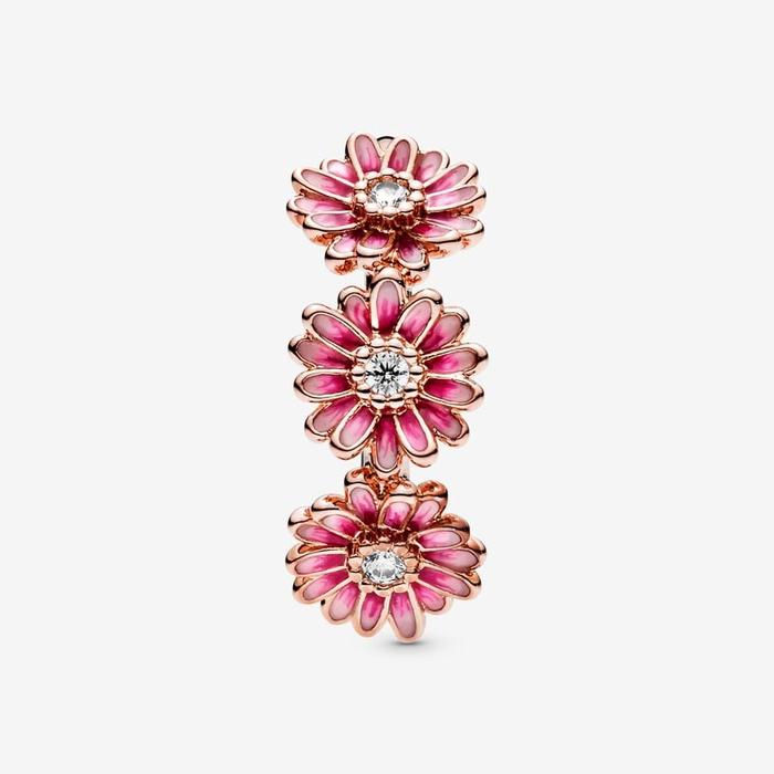 Anello Tris di Margherite Rosa