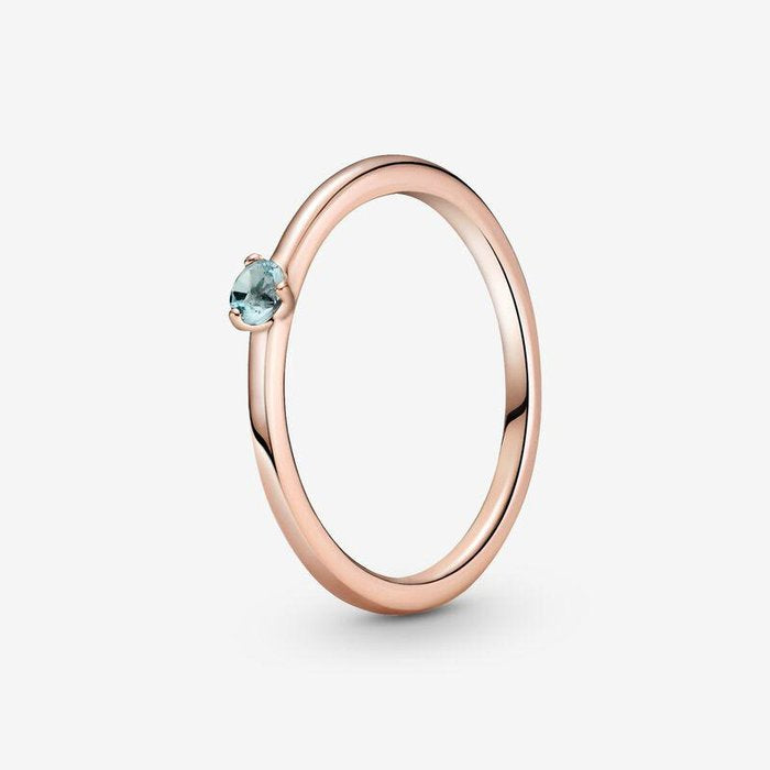 Anello Solitario Azzurro