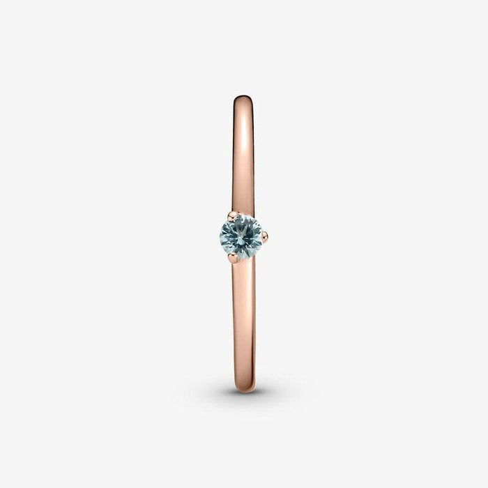 Anello Solitario Azzurro