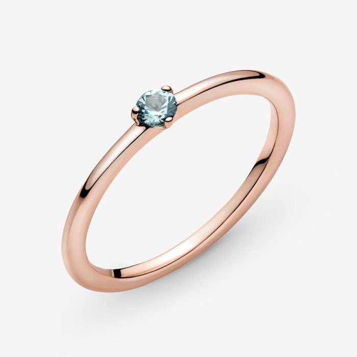 Anello Solitario Azzurro