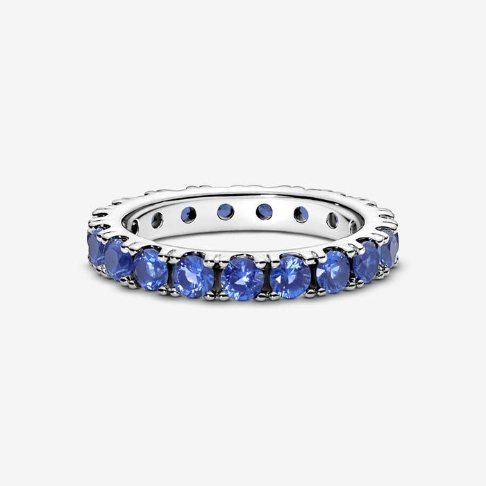 Anello Fascia Scintillante Blu