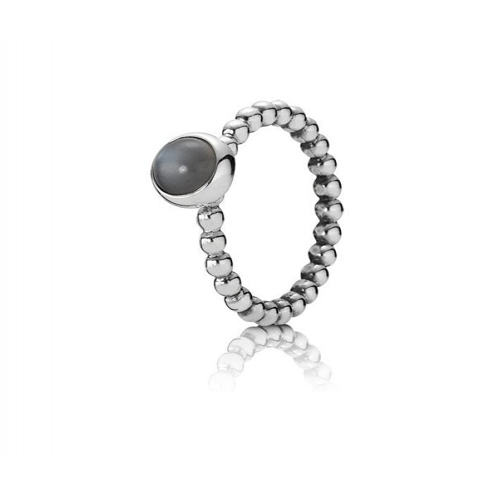 Anello pallini pietra lunare