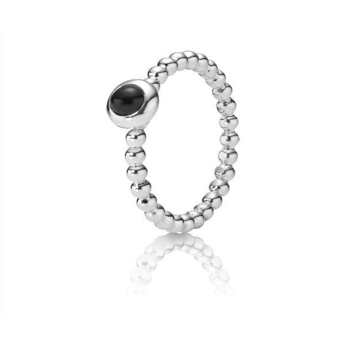 Anello pallini pietra onice