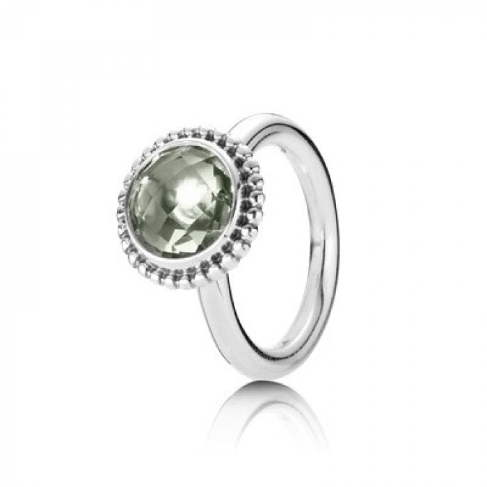Anello centrale quarzo verde
