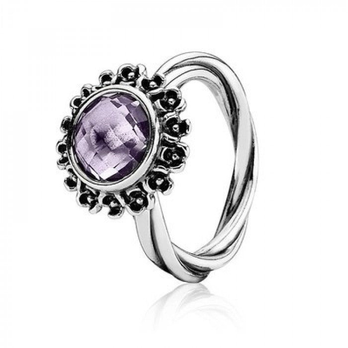Anello centrale ametista chiara