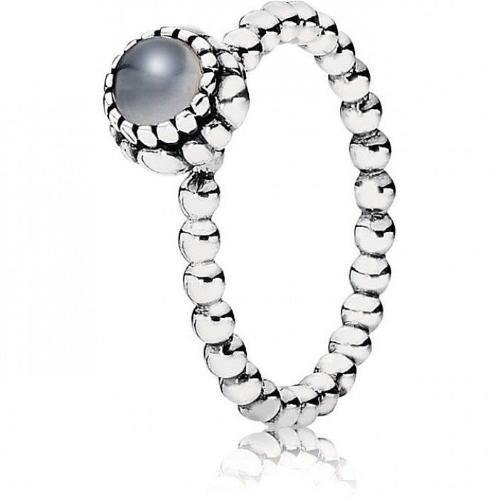 Anello pallini pietra lunare