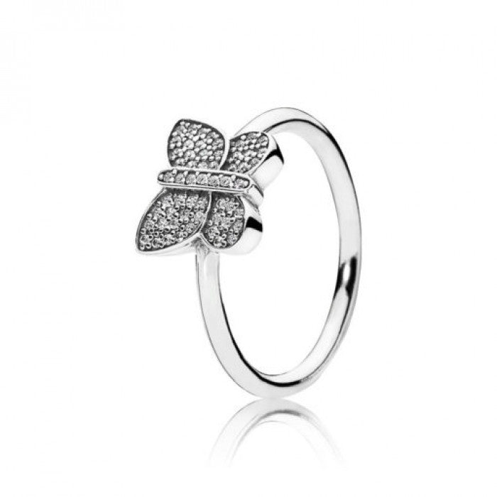 Anello farfalla strass