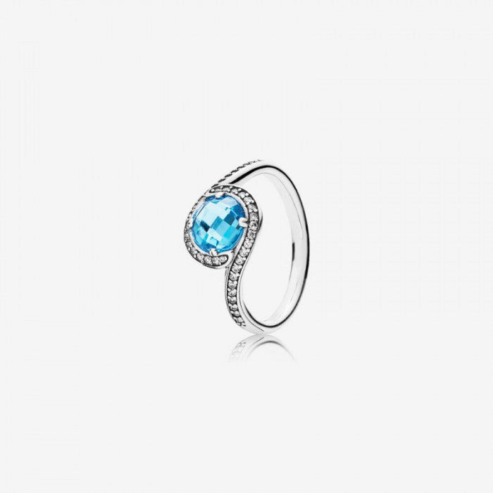 Anello pietra tonda azzurra
