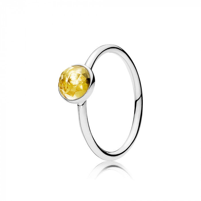 Anello goccia di novembre citrino
