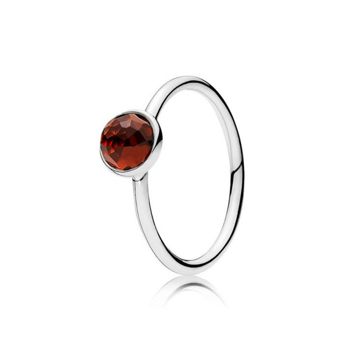 Anello goccia di gennaio granato