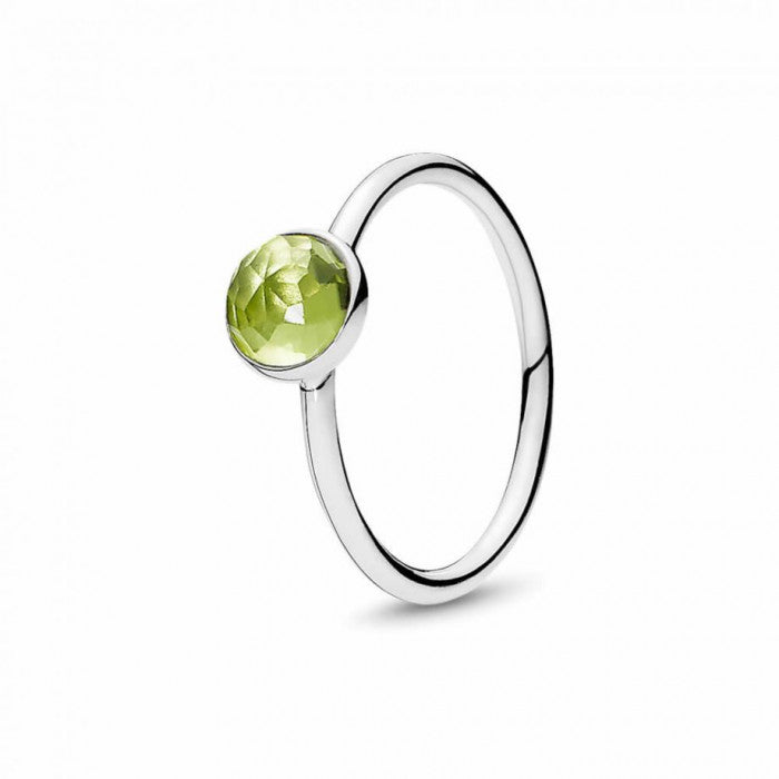 Anello goccia di agosto peridoto