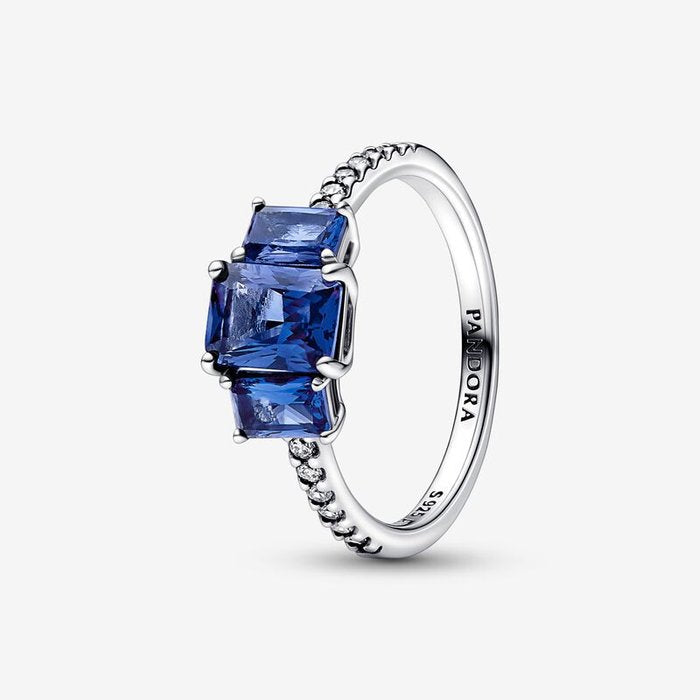 Anello Trilogy Pietre Blu