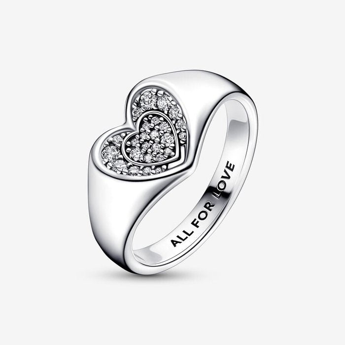 Anello Cuore Pavé Sigillo