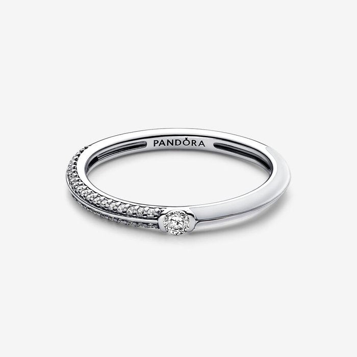 Anello Pietre Luminose & Smalto Bianco Pandora ME