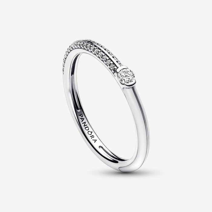 Anello Pietre Luminose & Smalto Bianco Pandora ME