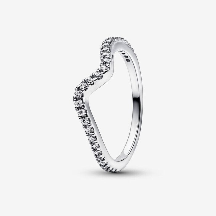 Anello Onda Pietre Luminose