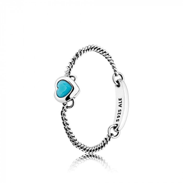 Anello cuore magico azzurro