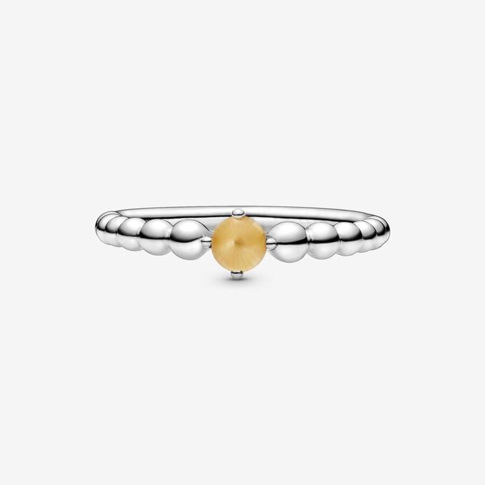 Anello Pietra Miele Novembre