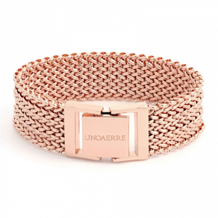 Bracciale in bronzo dorato rosa