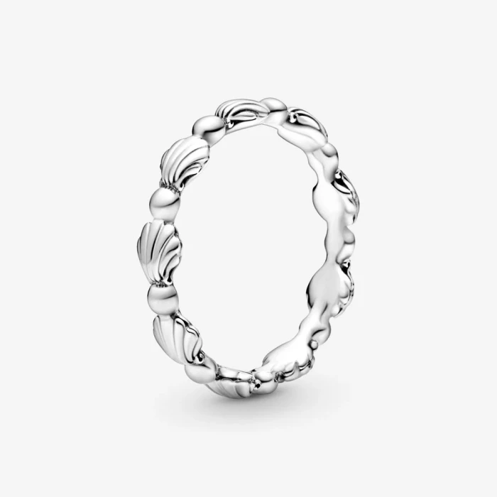 Anello a fascia Conchiglie con sfere