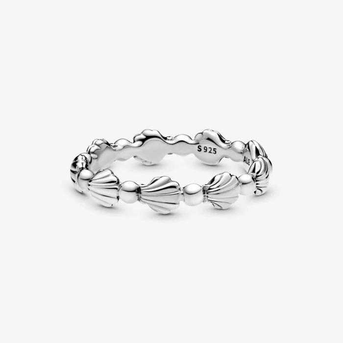 Anello a fascia Conchiglie con sfere