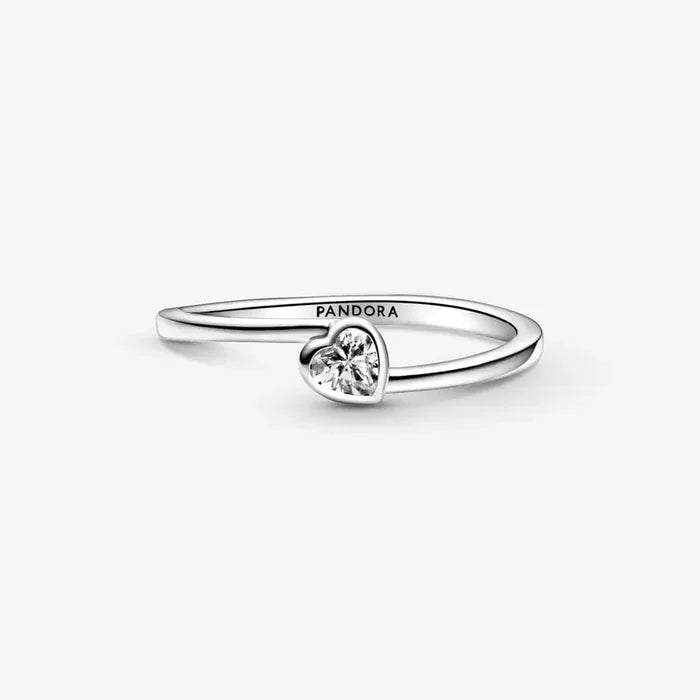 Anello Cuore Inclinato