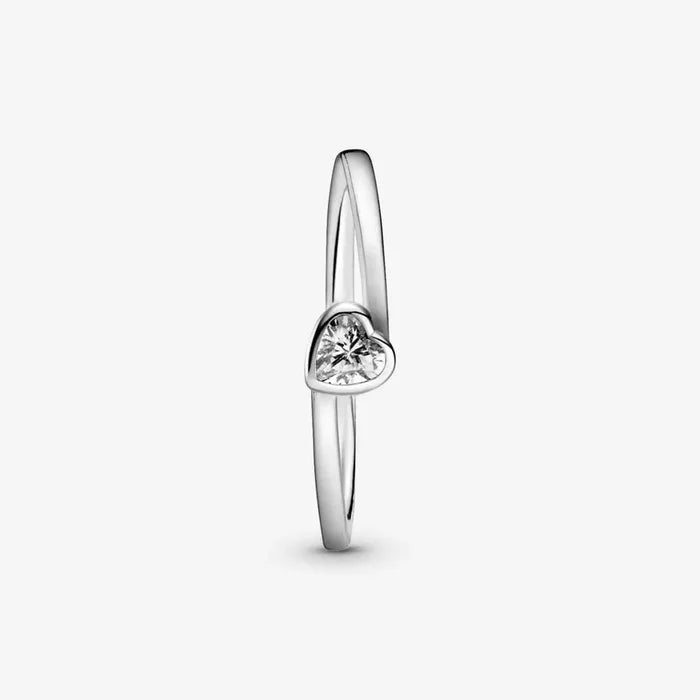 Anello Cuore Inclinato