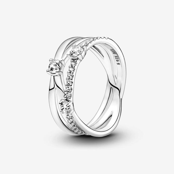 Triple Band Stone Ring