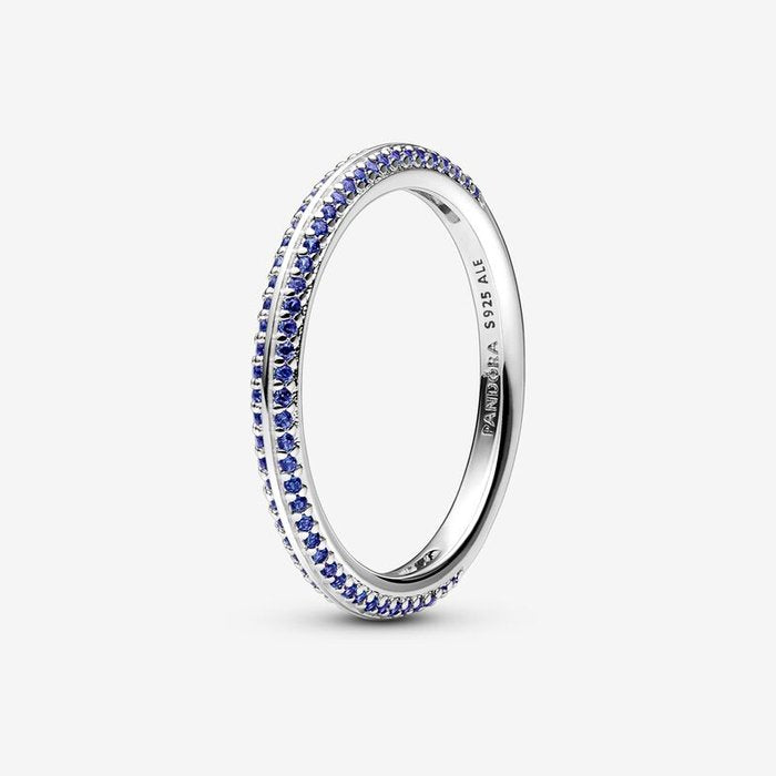 Bague Pandora ME avec pierres bleues brillantes