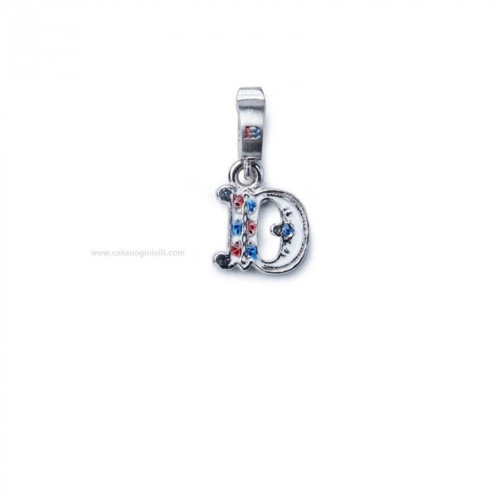 Charm Lettera D Argento E Smalto