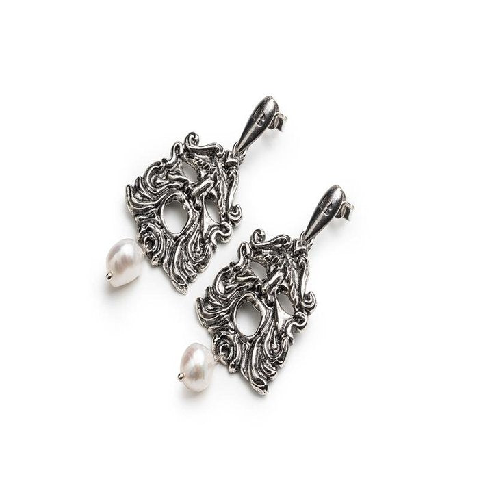 Agamemnon Mask Earrings Nude